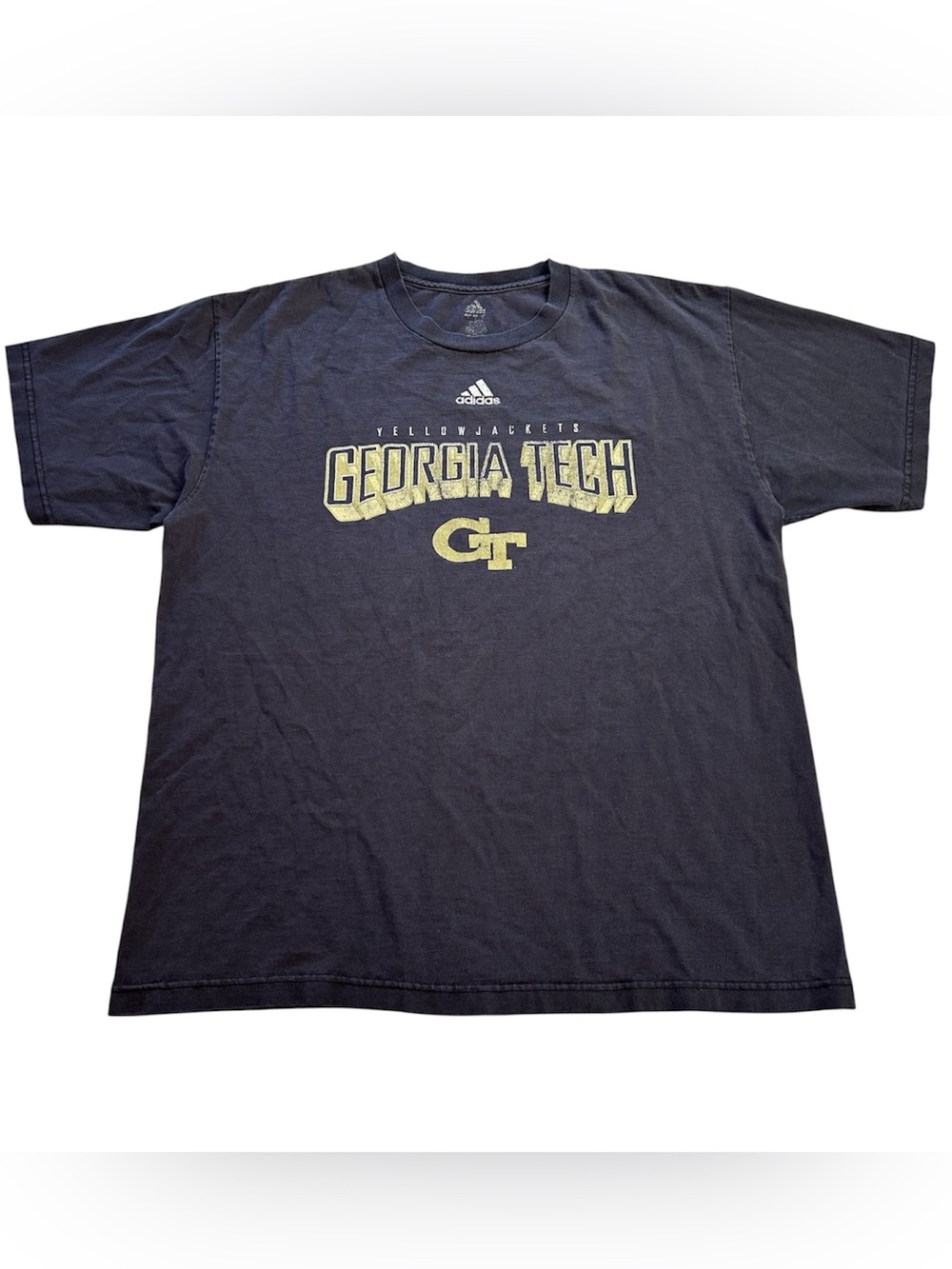 Adidas Georgia Tech Yellow Jackets Men’s Nice Sun Faded T-Shirt Black size Large